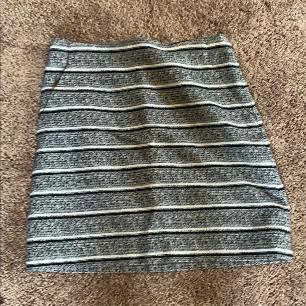 Ann Taylor Black and White High Waisted Skirt